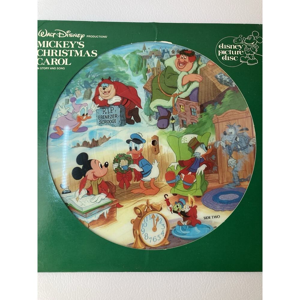 Walt Disneys Mickeys Christmas Carol Picture Disc Record Vinyl
